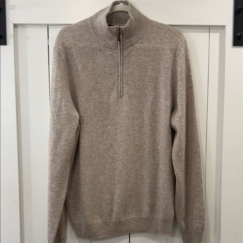 Nordstrom Men's Tan Zip-Up Sweater